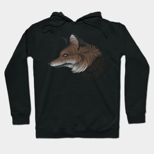 Wolf line lovely blend drawing cute cool colorful Hoodie